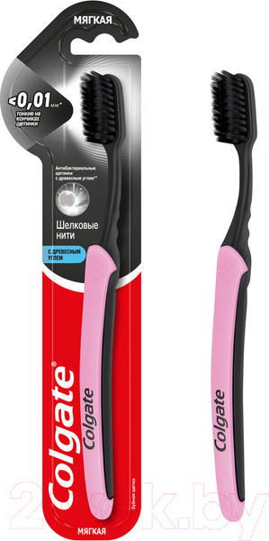 Изображение товара Зубная щетка Colgate Slim Soft Charcoal с древесным углем