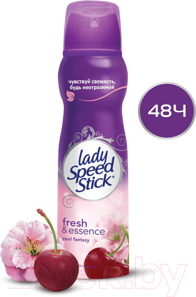 Изображение товара Антиперспирант-спрей Lady Speed Stick Fresh and Essence Cool Fantasy вишня (150мл)