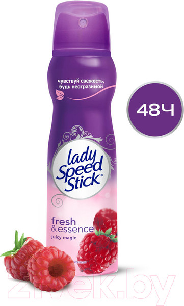 Изображение товара Дезодорант-спрей Lady Speed Stick Fresh and Essence Juicy Magic малина (150мл)