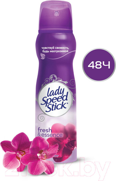 Изображение товара Антиперспирант-спрей Lady Speed Stick Fresh&Essence с ароматом вдохновленным черной орхидеей (150мл)