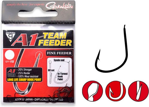 Изображение товара Набор крючков рыболовных Gamakatsu A1 Team Feeder Fine Feeder №16 / 185076-01600