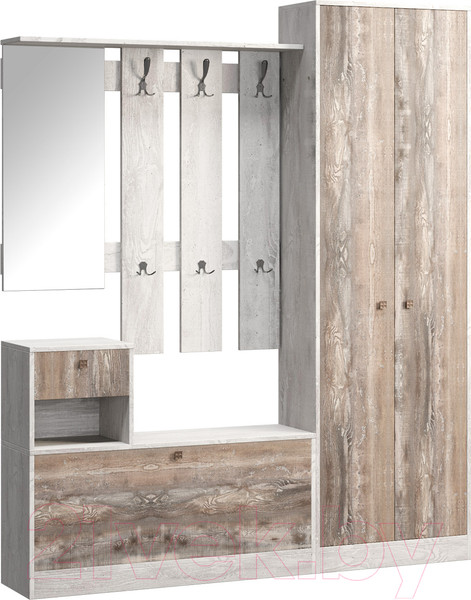 Изображение товара Тумба в прихожую Мебель-КМК Марк 1000 0864.3 (бетон пай светлый)