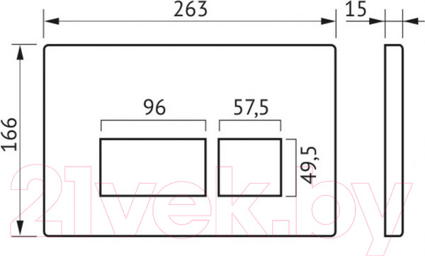 Изображение товара Кнопка для инсталляции Berges Novum EL1 041011