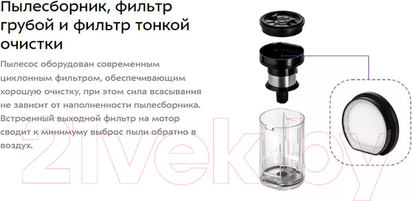 Изображение товара Вертикальный пылесос Kitfort KT-5154