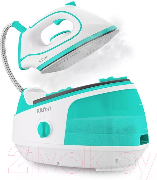 Изображение товара Утюг с парогенератором Kitfort KT-9120-3 (белый/бирюзовый)