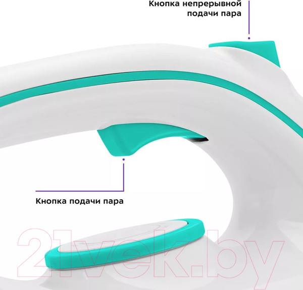 Изображение товара Утюг с парогенератором Kitfort KT-9120-3 (белый/бирюзовый)