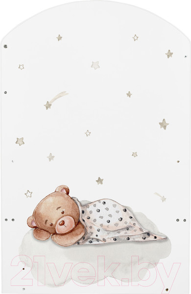 Изображение товара Детская кроватка INDIGO With Love Мишка маятник-ящик (белый)