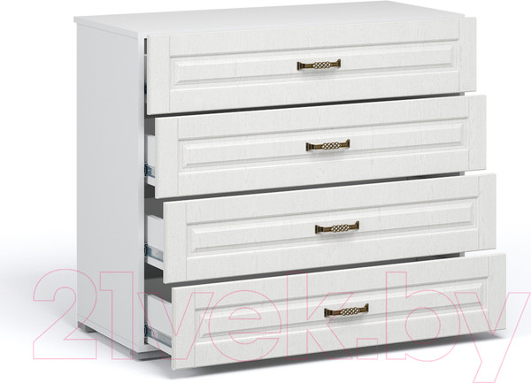 Изображение товара Комод Империал Лацио 4ящ (белое дерево)