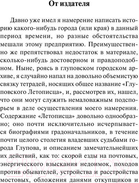 Изображение товара Книга АСТ История одного города / 9785170947102 (Салтыков-Щедрин М.Е.)