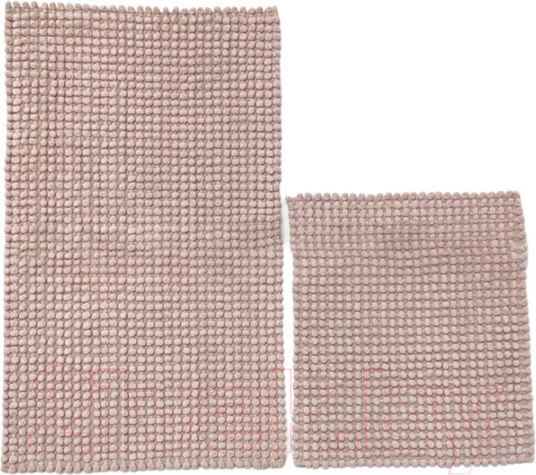 Изображение товара Набор ковриков для ванной и туалета Karven Micro / KV 431 (Pudra/пудра)