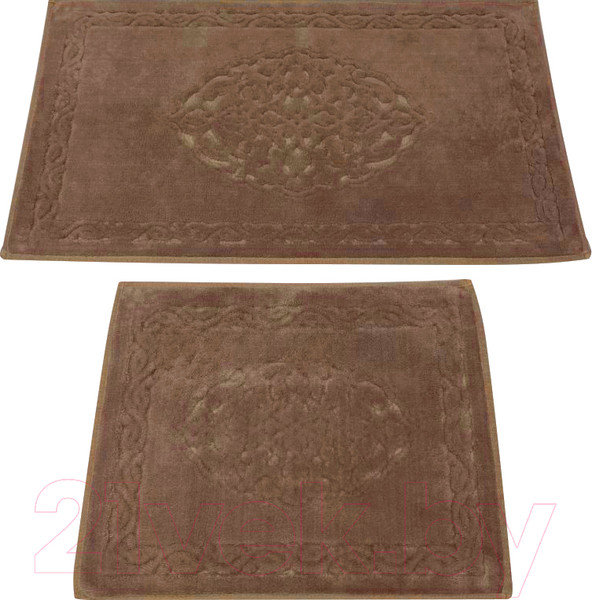 Изображение товара Набор ковриков для ванной и туалета Karven Osmanli / KV 115 (Acik Kahve/кофейный)