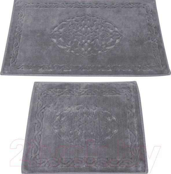 Изображение товара Набор ковриков для ванной и туалета Karven Osmanli / KV 115 (Koyu Gri/темно-серый)