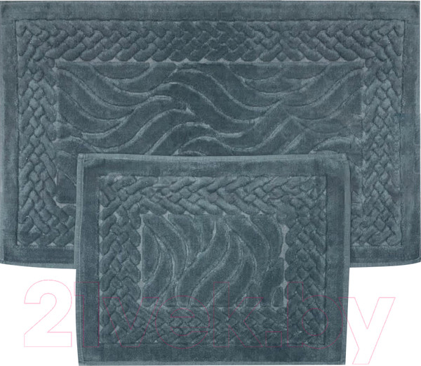 Изображение товара Набор ковриков для ванной и туалета Karven Ruya / KV 106 (Koyu Gri/темно-серый)