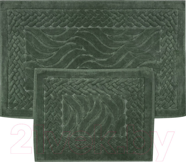 Изображение товара Набор ковриков для ванной и туалета Karven Ruya / KV 106 (Koyu Yesil/хаки)