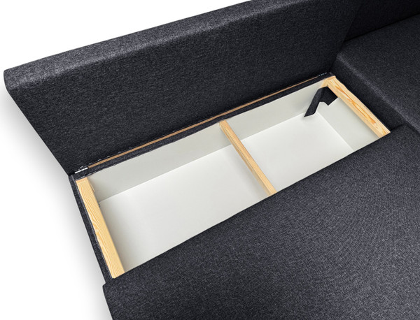 Изображение товара Диван угловой Mio Tesoro Farris F-4УС-0Пд (антрацит Lux 18)