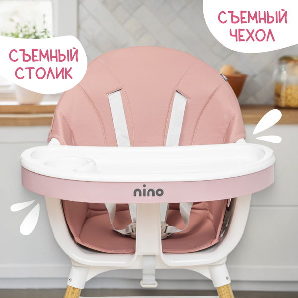 Изображение товара Стульчик для кормления NINO Lark (розовый)