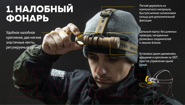 Изображение товара Фонарь Armytek Wizard C2 Pro Max Magnet USB Sand / F06701CS (песочный/белый)
