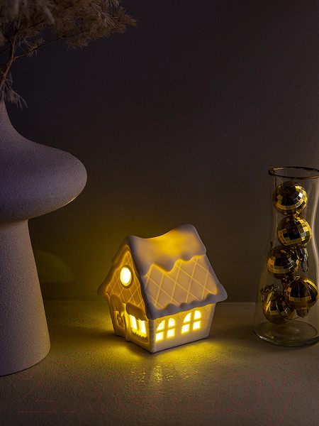 Изображение товара Ночник Лючия Избушка 186 (белый фарфоровый)