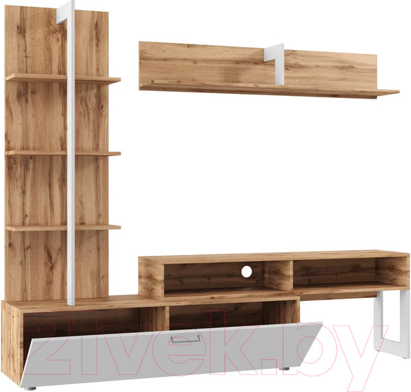 Изображение товара Стенка НК Мебель Juno / 71296594 (дуб вотан/белый)