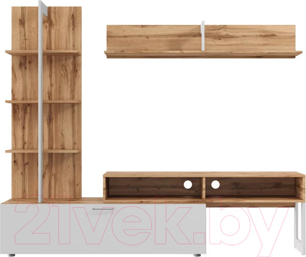 Изображение товара Стенка НК Мебель Juno / 71296594 (дуб вотан/белый)