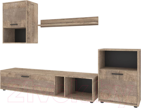 Изображение товара Стенка НК Мебель Rock / 71295582 (дуб грандж песочный)