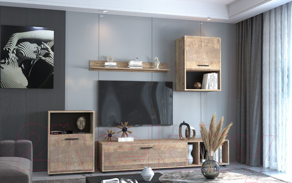 Изображение товара Стенка НК Мебель Rock / 71295582 (дуб грандж песочный)