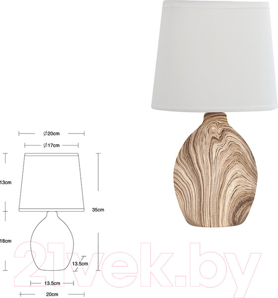 Изображение товара Прикроватная лампа Rivoli Chimera 7072-503 (светлое дерево)