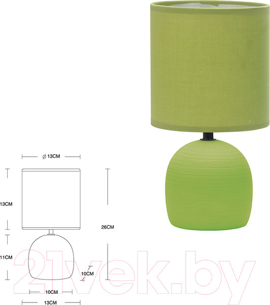 Изображение товара Прикроватная лампа Rivoli Sheron 7067-503 (салатовый)