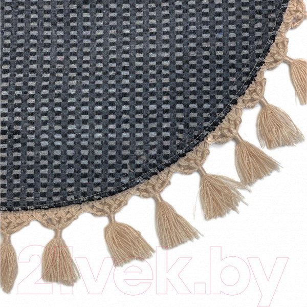 Изображение товара Набор ковриков для ванной и туалета Karven Post Dokuma Oval Sacakli / KV 413 (Kahve/коричневый)