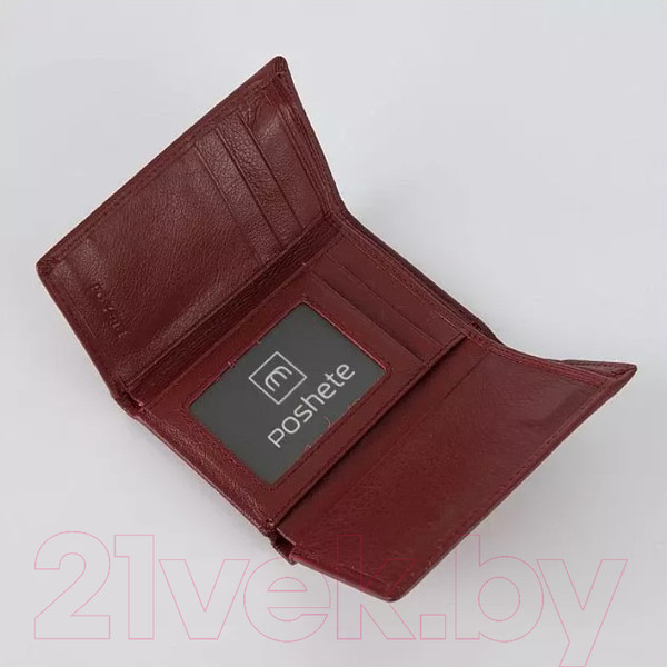 Изображение товара Портмоне Poshete 827-VN80036M-BRD (бордовый)