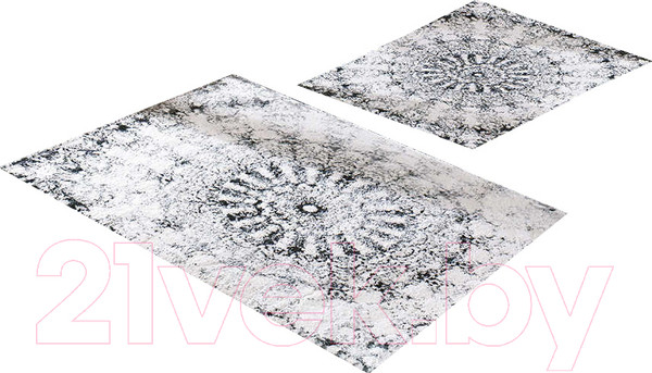 Изображение товара Набор ковриков для ванной и туалета Zebra Casa Giovann / KV 265 (Koyu Gri/темно-серый/серый)