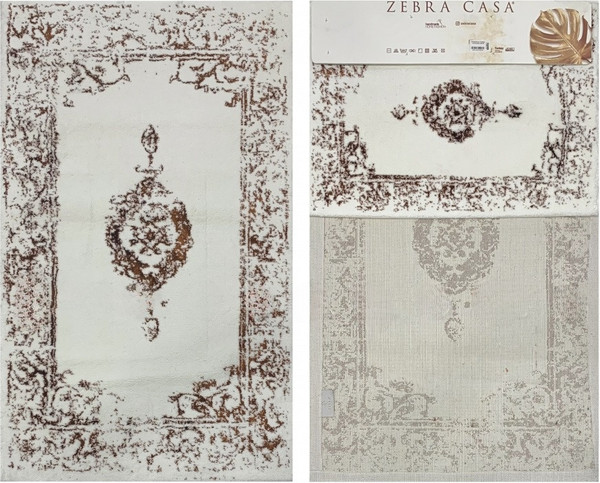 Изображение товара Набор ковриков для ванной и туалета Zebra Casa Karsten / KV 267 (Ekru/Bakir/экрю/медный)