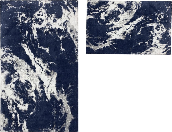 Изображение товара Набор ковриков для ванной и туалета Zebra Casa Veronica / KV 266 (Beyaz/Denim/Gri/белый/темно-синий/серый)