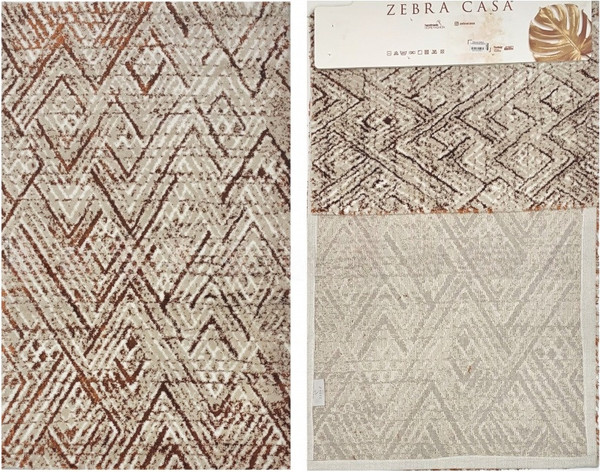 Изображение товара Набор ковриков для ванной и туалета Zebra Casa Kerry / KV 269 (Ekru/Bakir/экрю/медный)