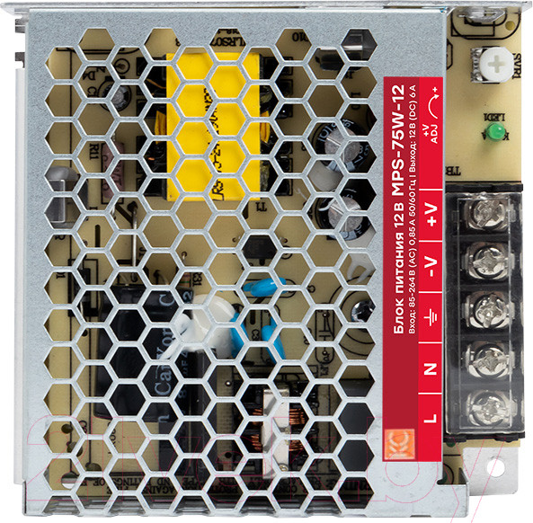 Изображение товара Блок питания на DIN-рейку КС MPS-75W-12V