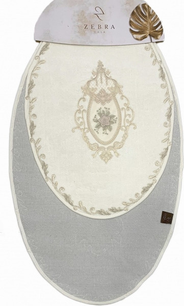 Изображение товара Набор ковриков для ванной и туалета Zebra Casa Floransa / KV 282 (Krem/крем)