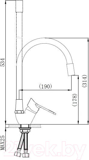 Изображение товара Смеситель РМС SL137GY-016F