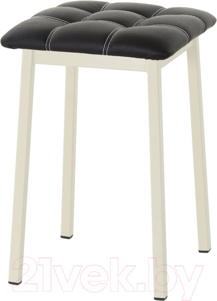 Изображение товара Табурет AMC Comfort 7К3.1 (кожзам черный/слоновая кость)