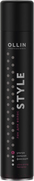 Изображение товара Лак для укладки волос Ollin Professional Style Ультрасильной фиксации / 731076  (500мл)