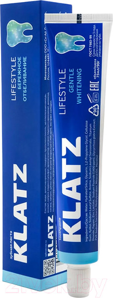 Изображение товара Зубная паста Klatz Lifestyle Бережное отбеливание (75мл)