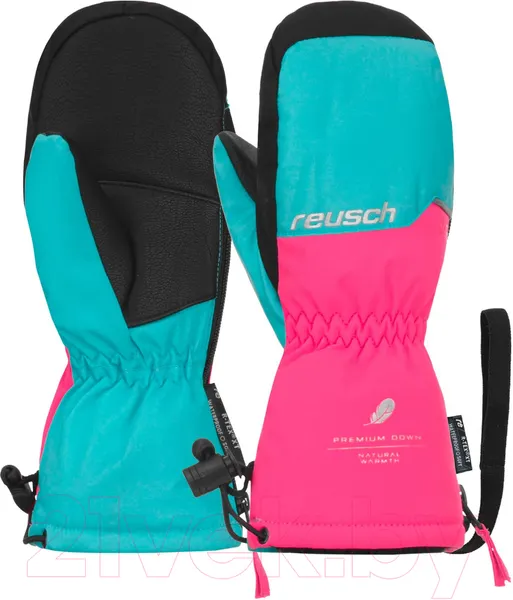 Изображение товара Перчатки лыжные Reusch Jerry Down R-Tex Xt Mitten Bachelor / 6285539-4542 (р-р 3, Button/Knockout Pink)