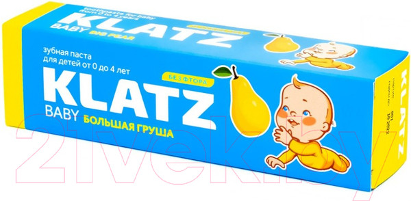 Изображение товара Зубная паста Klatz Baby Большая груша без фтора (40мл)