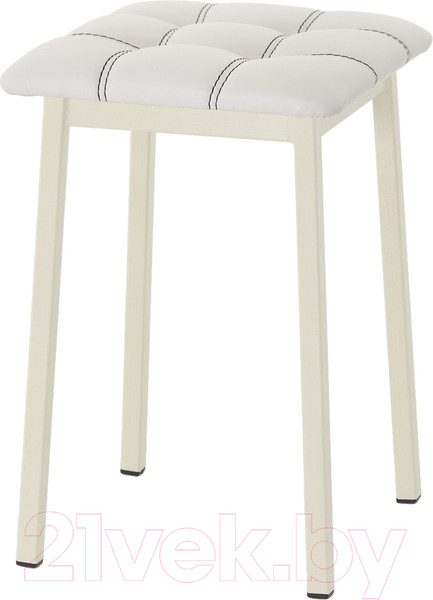 Изображение товара Табурет AMC Comfort 7К3.12 (кожзам белый/слоновая кость)