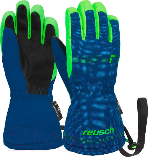 Изображение товара Перчатки лыжные Reusch Maxi R-Tex Xt / 6285215-4507 (р-р 4, Surf The Web/Green Gecko)