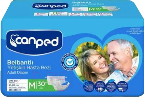 Изображение товара Подгузники для взрослых Canped Aio Seco (M, 30шт)