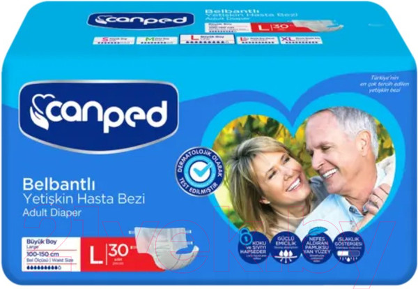 Изображение товара Подгузники для взрослых Canped Aio Seco (L, 30шт)