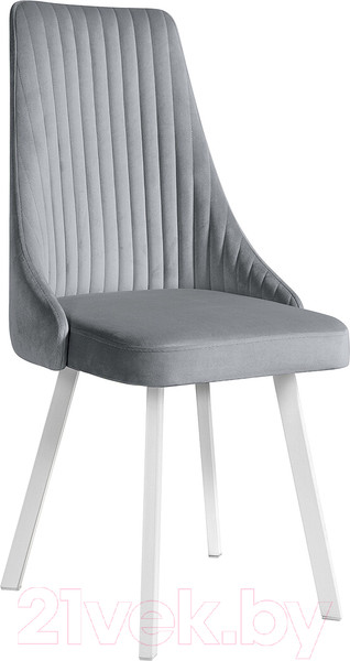 Изображение товара Стул Олмеко Лион (велюр тенерифе грей/белый)