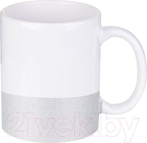 Изображение товара Кружка BestSub B11GT-3-S (белый/глиттер серебристый)