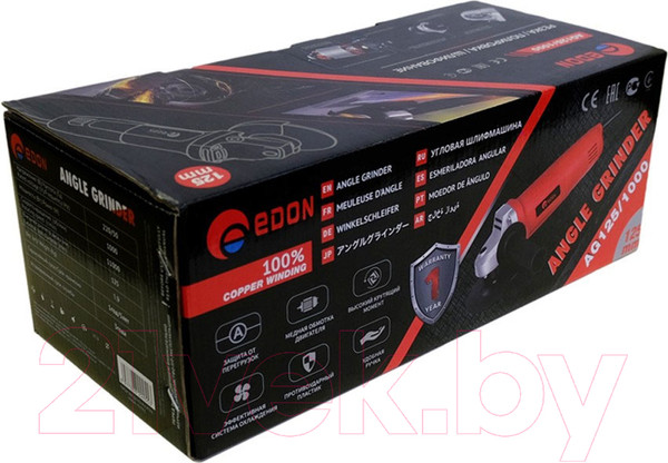 Изображение товара Угловая шлифовальная машина Edon AG-125/1000D