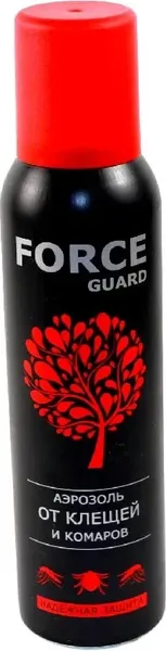 Изображение товара Аэрозоль от насекомых Force Guard От клещей (150мл)